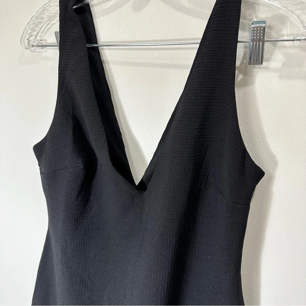 ASOS Black V-Neck Midi Dress - Picture 3 of 5
